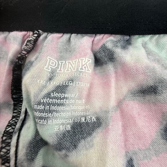 Victoria’s Secret PINK Pajama Lounge Shorts Lot 2 XL XXL Pink Stripe Tie Dye - Picture 4 of 5